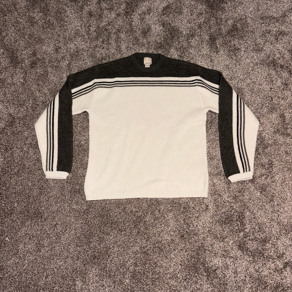 Men's XC Xtreme Gear Black and White Striped Sweater